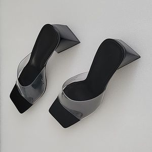 Triangular Heel Sandals With Square Toe Trend shoes